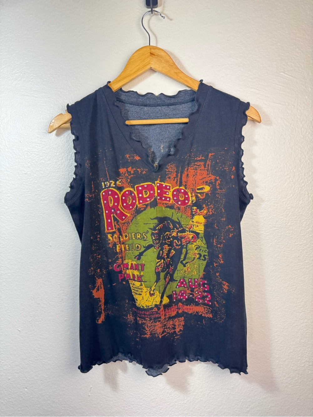MOD USA Rodeo Western Rhinestone Graphic Tank Top Y2K Size Unknown